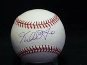 Greene, Khalil Autographed/Hand Signed MLB Baseball in Blue ink on the sweetspot
