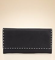 Leather Stab Stitch Purse