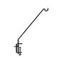 Achla BGP-08 Angled Rail Mount Pole - Black