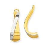 14k Two-tone Crossover J Hoop Earring Jackets