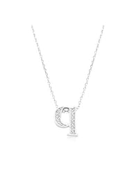Pave Initial Q Pendant Necklace