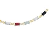 Search : Signature 71/2" Gold Jade Chinese Symbol 18KT GOLD OVER STERLING