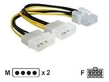 DELOCK Kabel PCI Express Stromvers.2x 13.3cm 5.25Z 1x8pol