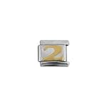zoppini gold number 2 charm