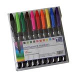 10 COLOUR PERMANENT MARKERS