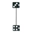 Stainless Steel with UV Black Barbell - Dice Sold as a Pair