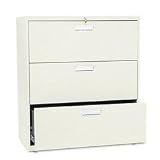 HON COMPANY 600 Series Three-Drawer Lateral File, 36w x19-1/4d, Putty
