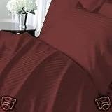 1200 Thread Count 4pc King Size Bed Sheet Set 100% Egyptian Cotton, Sateen Stripe, Deep... by Signature Bedding