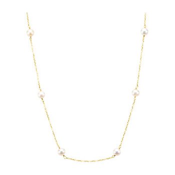 14K Yellow Gold Teen Pearl Necklace – 16”