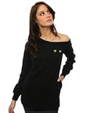 Triple 5 Soul - Triple 5 Soul The Student Union Off Shoulder Crew in Black,Sweatshirts for Women (555 Soul)