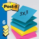 3 x 3 Super Sticky Pop-Up Clear Top Designer Dispenser Value Pack