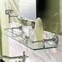 Motiv 2635T/24-15 London Terrace 24'' Glass Gallery Rail Shelf, Satin Nickel