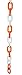 Plastic decorative safety security chain, Crowd Control Center (50', Wht/Org)