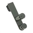 Eldon Over-The-Door Double Hook, Polystyrene, 1-5/8 x 3-3/4 x 7-3/16, Black
