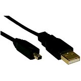 6FT USB2.0 A To 4PIN Round Mini B Gold Cable