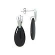 14k White Gold & Onyx Dangle Post Earrings