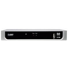 TelSKY S 150 digitaler Sat-Receiver (Scart, USB 2.0 f�r MP3, Video, Foto, keine Aufnahmefunktion) silber