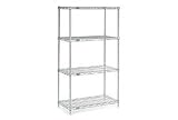 54'H Nexel Chrome Wire Shelving - 36'W X 36'D
