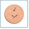 Terra-Cotta Clock and Thermometer