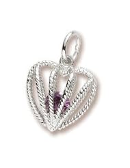 Rembrandt Charms February Birthstone Heart Charm