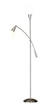 Adesso Cupola Combo Torchiere with Adjustable Reading Light, Steel