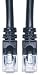 CAT6, UTP, with Molded Boot, 500MHz, Black, 1 ft