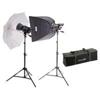 Interfit Photographic INT440 Stellar X Umbrella Softbox Kit, with Two 600 watt Second... by 
