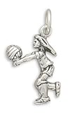 Girl Volleyball Player Charm