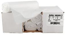 GEN 333912 GEN High-Density Can Liner, 33 x 39, 33-Gallon, 12 Micron Equivalent, Clear, Case of 500 Liners