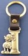 Mickey Mouse Letter I Brass Key Chain Disney