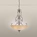 Eurofase Lighting 15983-015 Bronze with Silver Accents Leah Tuscan Five Light Down Lighting Bowl Pendant from the Leah Collection