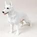German Shepherd White Figurine