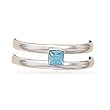 Toe Ring with Blue Crystal