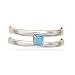 Toe Ring with Blue Crystal