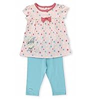 2 Piece Cotton Rich Tiny Tatty Teddy Spotted Tunic & Leggings Outfit