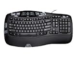 Electronics : Logitech Wave Ergonomic Keyboard [USB, Black]
