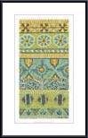 21m2Piz wfL. SL160  Eastern Embroidery I by Chariklia Zarris 14.00X26.00 Framed with Black Metal Frame