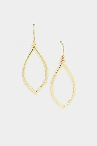 GlitZ Finery Oval Cut Dangle Earring (Gold)