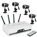 2.4GHz 4 Channel Receiver & 4 Color CMOS Wireless Cameras Security System WRC815+WCM701