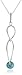 Amazon Collection Sterling Silver Petal Twist Turquoise Pendant Necklace, 18
