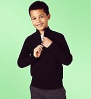 Boys Cotton Zip Neck Jumper with Stay New™