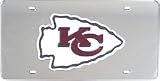 Kansas City Chiefs Laser Cut Silver License Plate