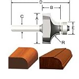 Vermont American 23135 1-1/2-Inch Outer diameter, 3/4-Inch Cutting Length, 1/2-Inch Radius Router Bit