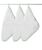 Aden and Anais White Muslin Wash Cloths
