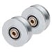 Elite Pair 4inch Solid Steel, Heat Treated Groove Wheels with Ball Bearings