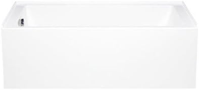 Turo 66" x 36" Soaking Bathtub Color: White, Drain Location: Left