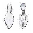 Sterling Silver Plated Leaf Double Bail - Medium
