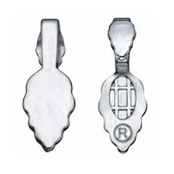 Sterling Silver Plated Leaf Double Bail - Medium