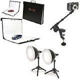 Sharpics SPCTS300 Complete Kit with 30 Inch Deflector, Compact Table Top Studio Light Kit and a Table Top Monpod