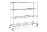 Chrome Wire Shelf Truck 72x24x69 1200 Pound Capacity